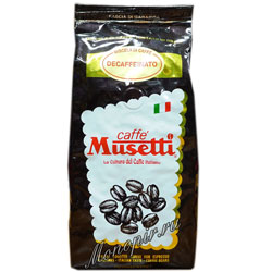Кофе Musetti в зернах Decaffeinato 250 гр