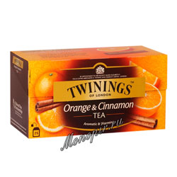 Чай Twinings Черный Апельсин и Корица (25 пакетиков)