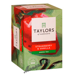 Чай пакетированный Taylors of Harrogate Strawberry Vanilla / С клубникой и ванилью 20 шт