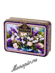 Чай Zylanica Шкатулка с цветами Purple Super Pekoe  черный 100 г  ж/б