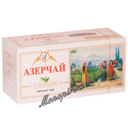 Чай Азерчай черный с чабрецом (25 пак)