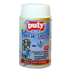 Средство для чистки всех типов брюеров, фильтровальных кофеварок и термосов-накопителей в таблетках Puly Caff Brew Tabs 100 шт.х1 г