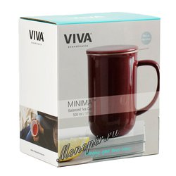 VIVA Minima Чайная кружка с ситечком 0,5 л (V77554) Серо-голубой