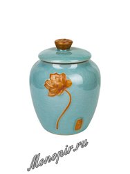Чайница Цветок на ветру Серая Керамика 300 мл (SLJ-309/1)