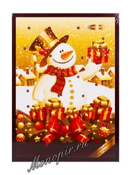 Шоколадный рождественский календарь Chocoland Новогодняя ёлка Мишка, молочный шоколад 50 г 50 гр