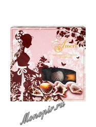 Ameri Шоколадные конфеты с начинкой пралине 250 г розово-коричневая девочка