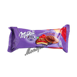 Бисквитное печенье Milka Choco jaffa raspberry 147 гр