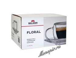 Набор из 2-х кофейных Walmer Floral пар 80 мл