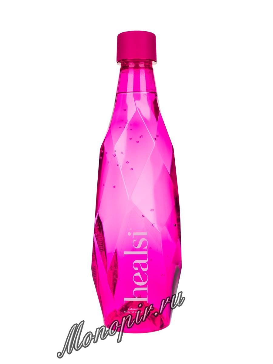 Вода Healsi Fuchsia минеральная негазированная пластик 0,5 л (Розовая бутылка)