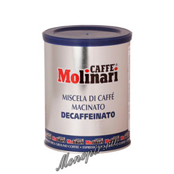 Кофе Molinari молотый Decaffeinato 250 гр