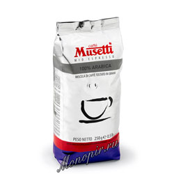 Кофе Musetti в зернах 100% Arabica 250 гр