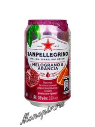 Газированный напиток San Pellegrino Гранат и Апельсин 330 мл ж.б.