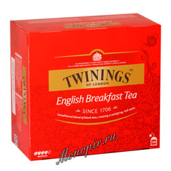 Чай Twinings English Breakfast Tea (50 пакетиков)