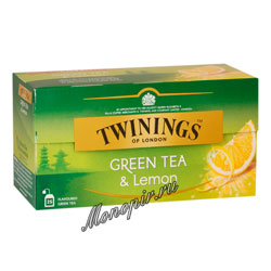 Чай Twinings зеленый  с лимоном (25 пакетиков)