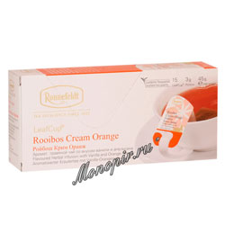 Чай Ronnefeldt Rooibus Cream Orange/Ройбуш Крем Оранж в сашете на чашку (Leaf Cup)