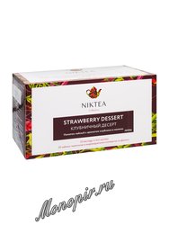 Чай фруктовый Niktea Strawberry Dessert / Клубничный Десерт ароматизированный в пакетиках 25 шт