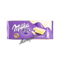 Шоколад Milka белый шоколад 100 гр