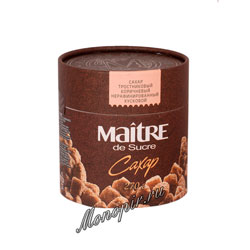 Сахар Maitre тростниковый коричневый нерафинированный кусковой 270 гр