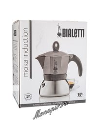 Гейзерная кофеварка Bialetti Moka Induzione antracite 3 порции (120 мл)