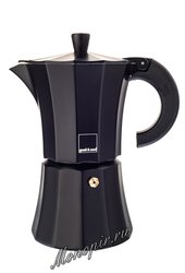 Гейзерная кофеварка Morosina на 6 чашек (300мл) Черная