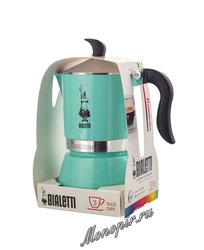 Гейзерная кофеварка Bialetti Fiametta Green на 3 чашки (7133)