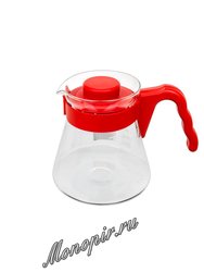 Hario Чайник с пластиковой ручкой + воронка 700 мл Красный (VCSD-02R)