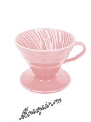 Hario Воронка Керамическая для приготовления кофе, 4 порции Розовый (VDC-02-PPR-UEX)