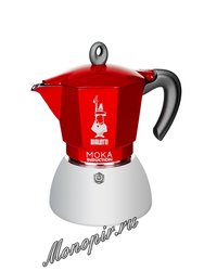 Гейзерная кофеварка Bialetti Moka Induction Красная 150мл 4 порций (6944)