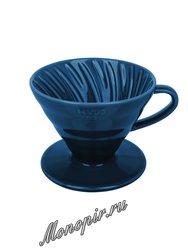 Hario Воронка Керамическая для приготовления кофе, 4 порции Индиго (VDC-02-IBU-UEX)
