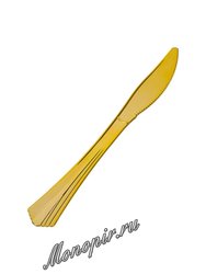 Complement Нож пластиковый 18 см Золотой (Shine) 1уп-6шт