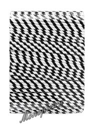 Паперскоп Трубочка бумажная бело-черная 19,5 см диаметр 7мм (500 шт)