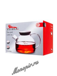 Чайник Zeidan стеклянный бамбук 1200 мл (Z-4300)