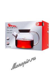 Чайник Zeidan стеклянный 1000 мл бамбук (Z-4299)