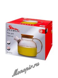 Чайник Zeidan стекло 1000 мл бамбук (Z-4372)